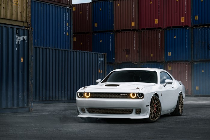 White Dodge Challenger SRT Hellcat by William Stern