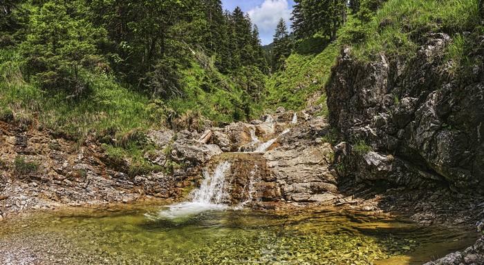 Waterfall in Reutte Tyrol, Austria