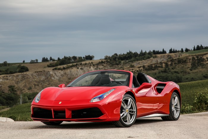 Red Ferrari 488 Spider Cabriolet