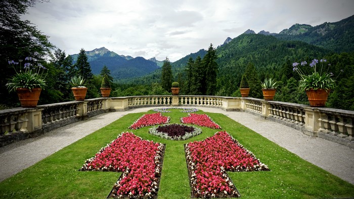 Linderhof Palace Gardens in Bavaria, Germany