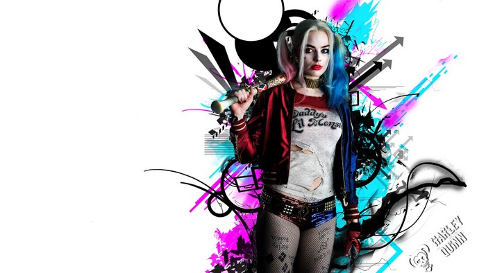 Harley Quinn from Suicide Squad holding a baseball bat