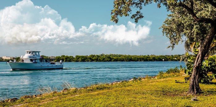 Motorboat on the water in Florida