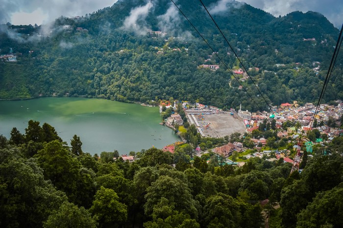 Nainital Lake and Town with Cable Car