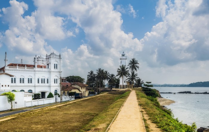 Galle Fort Lighthouse and buildings, Sri Lanka