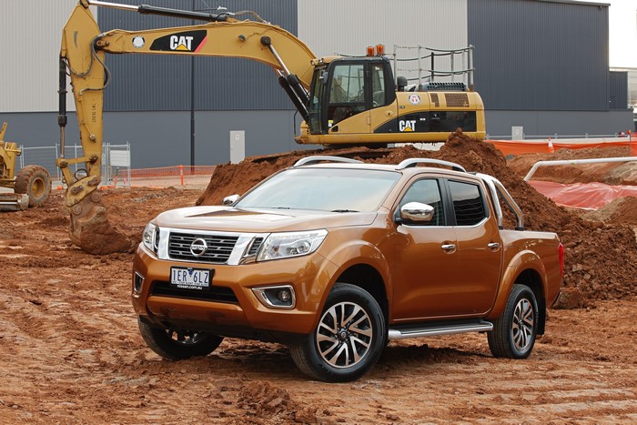 Nissan NP300 Navara Double Cab Pickup Truck at Construction Site
