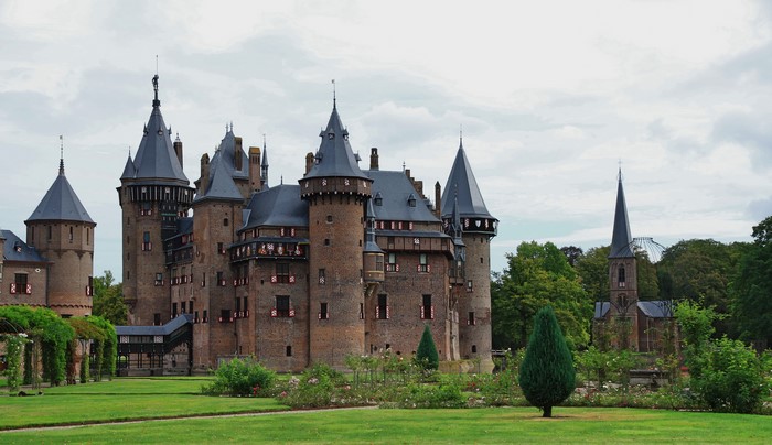 De Haar Castle in the Netherlands with gardens