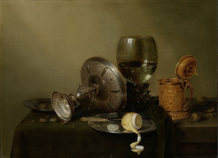 Still Life with Gilded Beer Tankard and Lemon by Willem Claesz. Heda