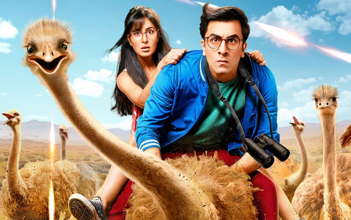4K Jagga Jasoos (2017) Ranbir Kapoor and Katrina Kaif with Ostriches