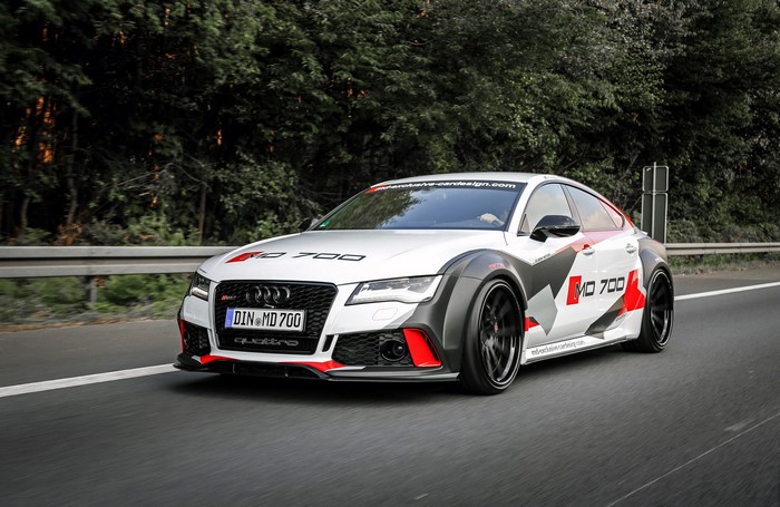 4K White Audi RS7 MD 700 Tuning
