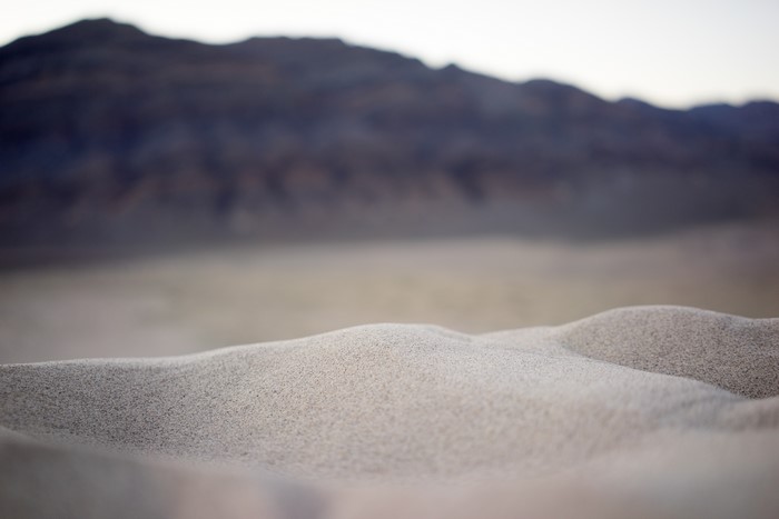 Sand dunes in a desert landscape