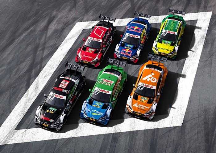 Audi RS 5 Coupe DTM Race Cars from Above