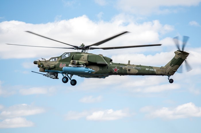 4K Mil Mi-28 Helicopter in flight