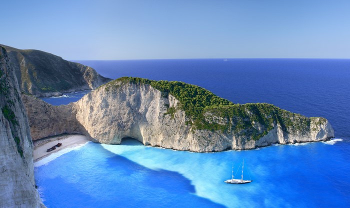 4K Navagio Beach Cove on Zakynthos, Greece