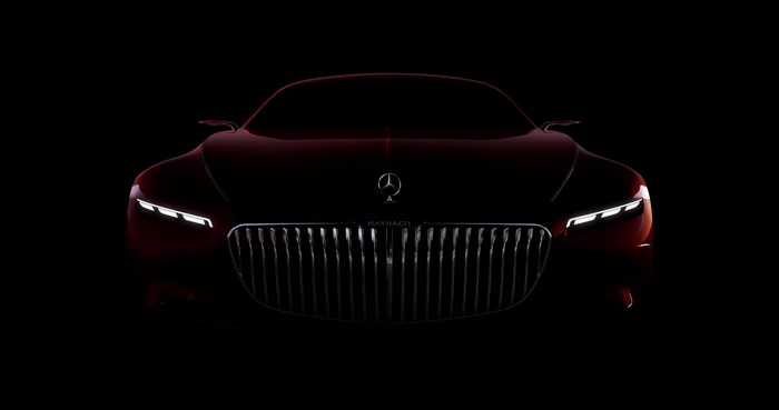 Mercedes-Benz Maybach Vision 6 wine red car front