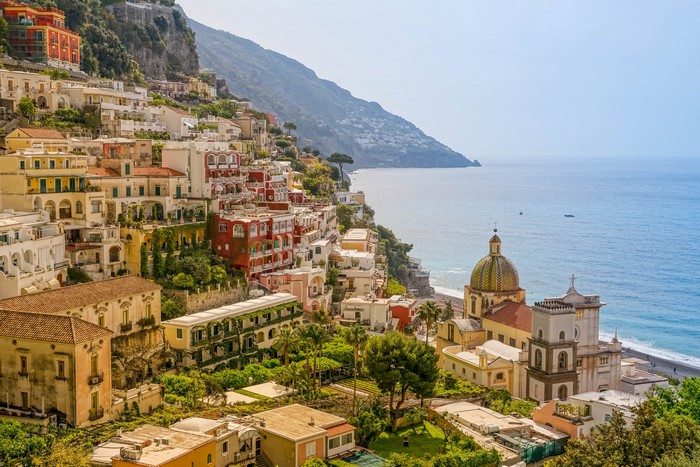 Positano, Italy Houses on Coast
