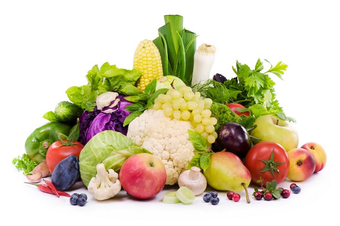 Assortment of Fresh Vegetables and Fruits
