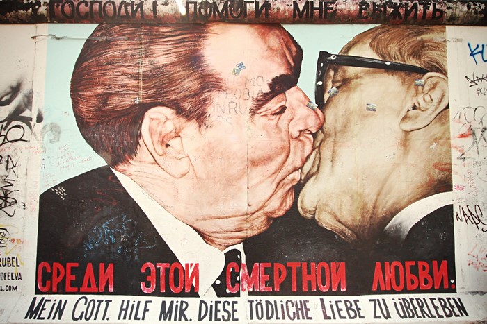 The Kiss of Death Mural in Berlin