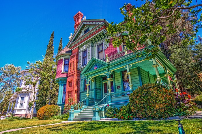 Victorian Houses in Heritage Square Museum, California