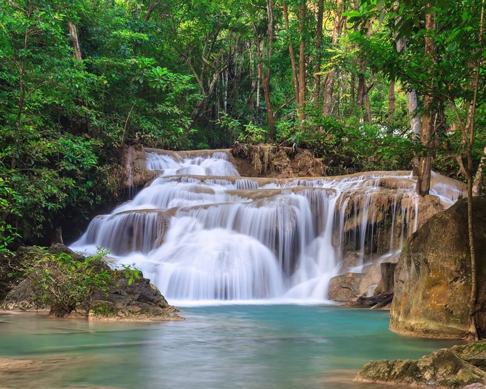 Erawan Waterfall in Kanchanaburi, Thailand