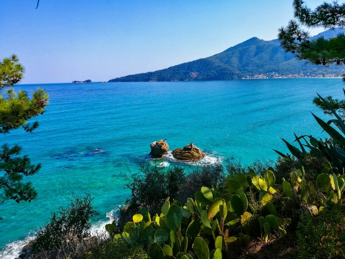 Thassos, Greece: Turquoise Sea and Rocky Coastline