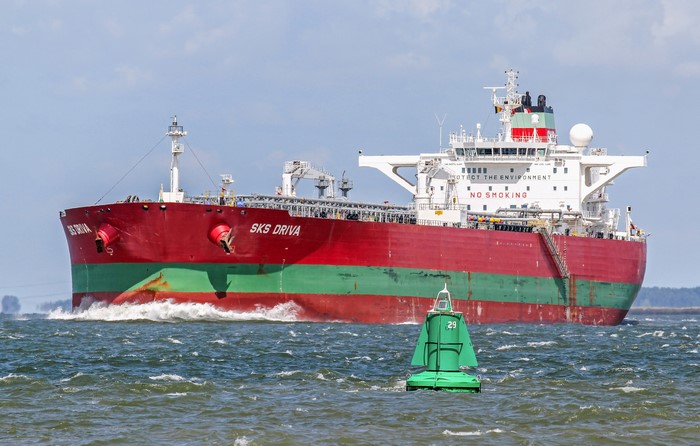 SKS DRIVA tanker ship sailing on the sea