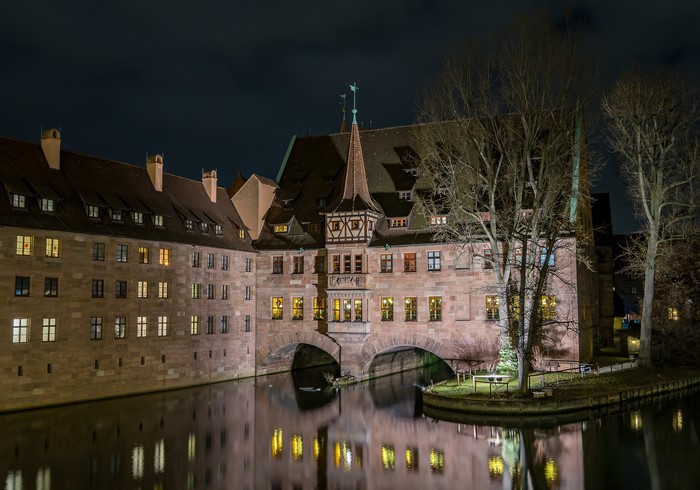 Heilig-Geist-Spital in Nuremberg at Night