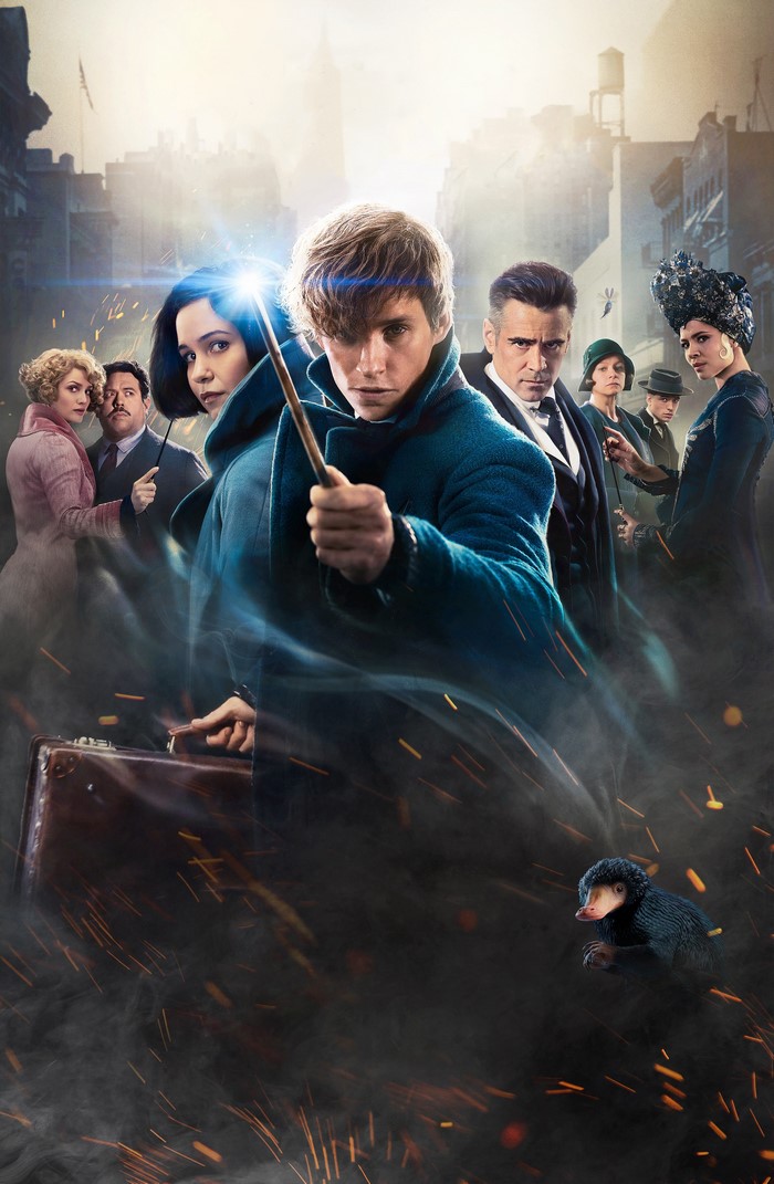Newt Scamander and cast from Fantastic Beasts and Where to Find Them