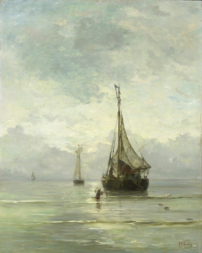 Boats on the Sea by Hendrik Willem Mesdag