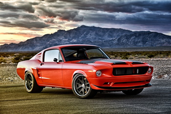4K 1968 Ford Mustang Red HDR