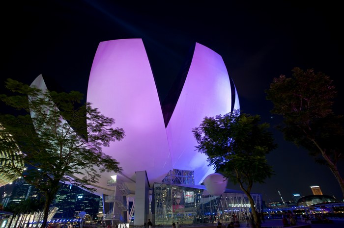 ArtScience Museum Singapore at Night