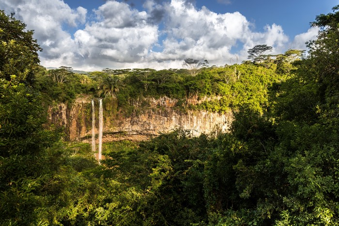 Mauritius Chamarel Falls Tropics Waterfalls Forests