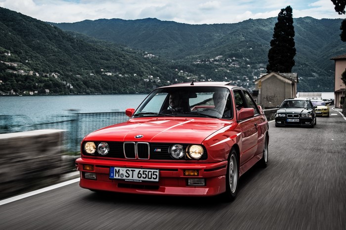 Red 1986 BMW E30 M3 Coupe in Motion