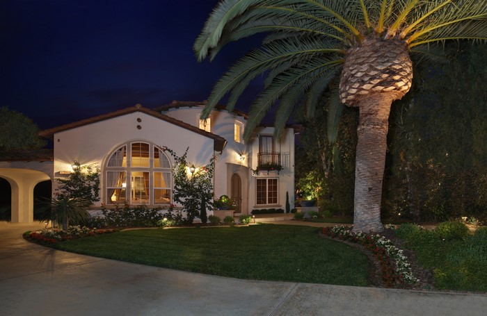 Luxury House in San Clemente, California at Night