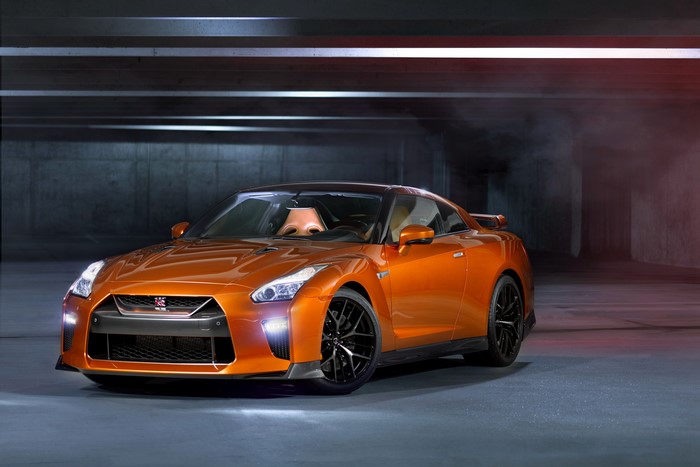Orange 2017 Nissan GT-R