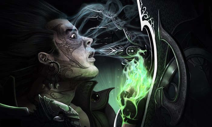 Man from Diablo III casting magic