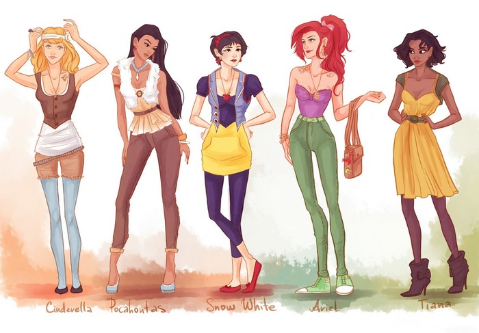 Five Disney Princesses reimagined in modern fashion
