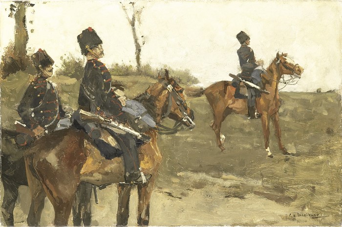 Hussars on horseback by George Hendrik Breitner