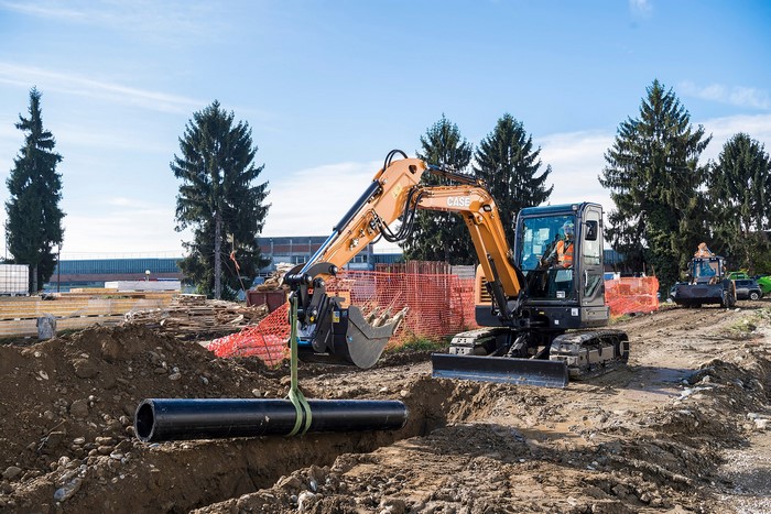 Case CX60C Excavator at Construction Site