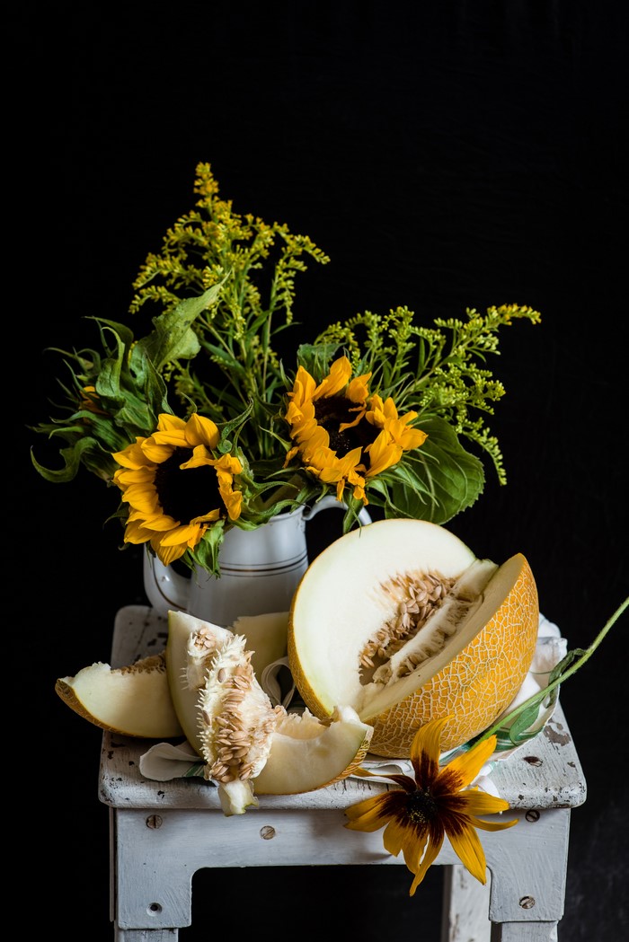 Still-life with Melons and Sunflowers