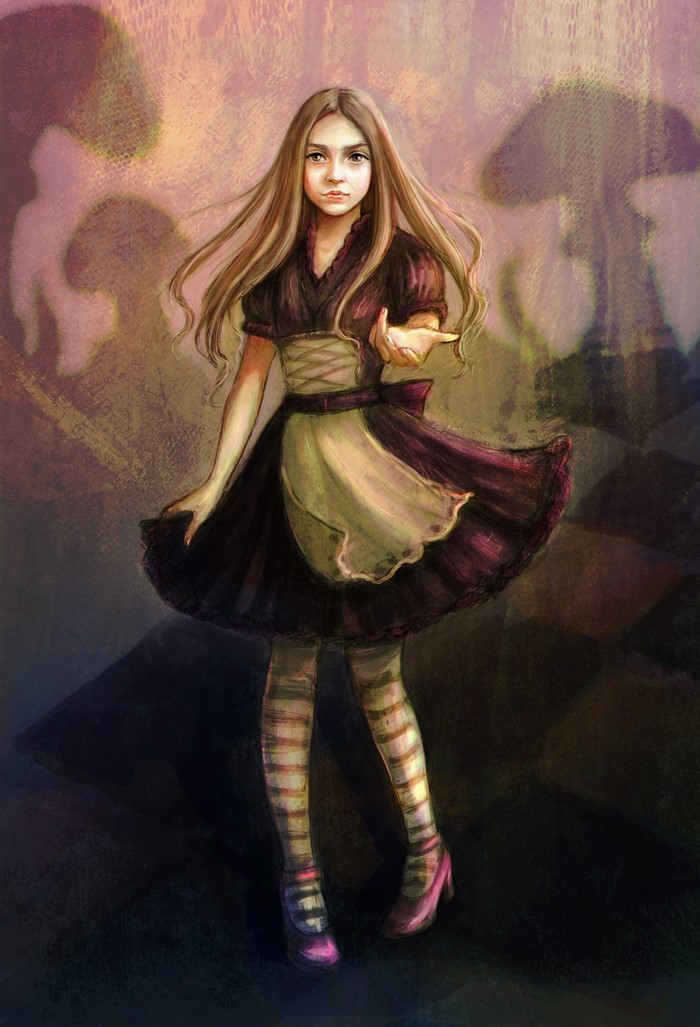 Alice in Wonderland painting