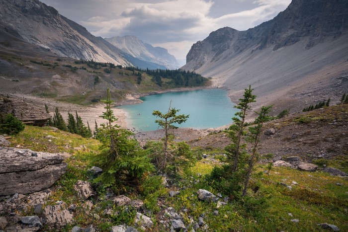Galatea Lake and Mountains in Canada