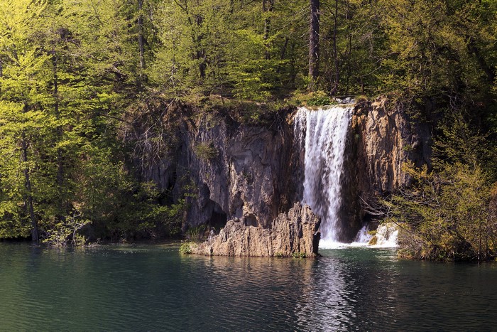 Waterfall in Plitvice National Park, Croatia