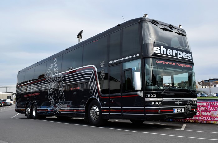 Sharpes of Nottingham double-decker bus