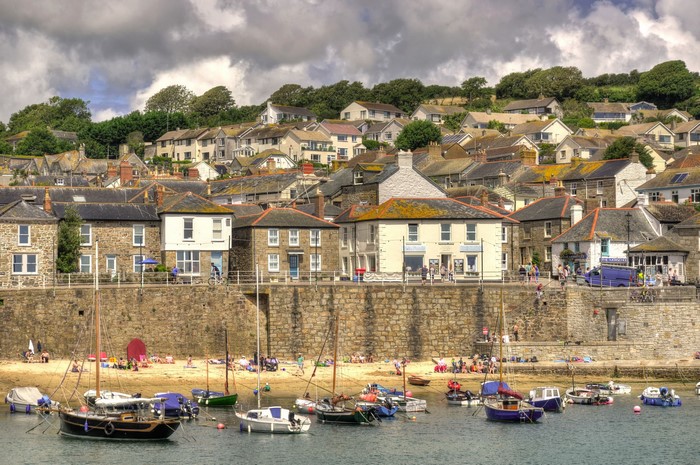 Mousehole Cornwall United Kingdom Houses Coast Boats