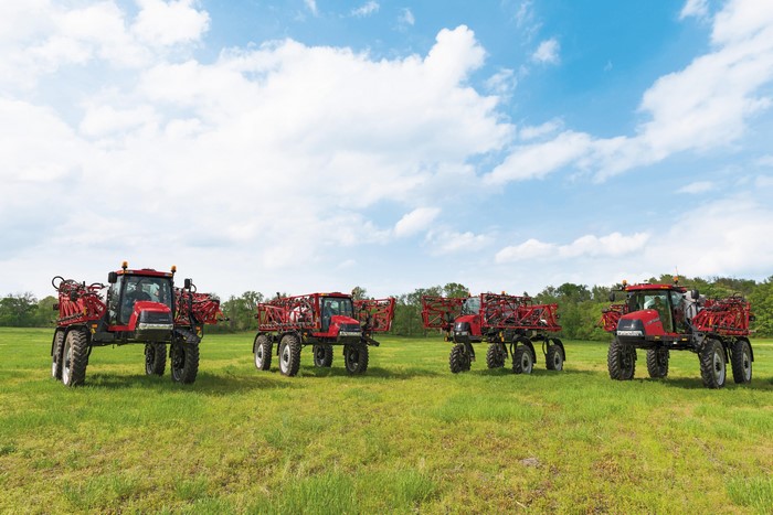 Case IH Patriot agricultural machinery in a field
