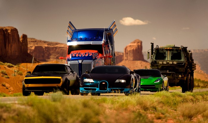 Optimus Prime and Transformers from The Last Knight