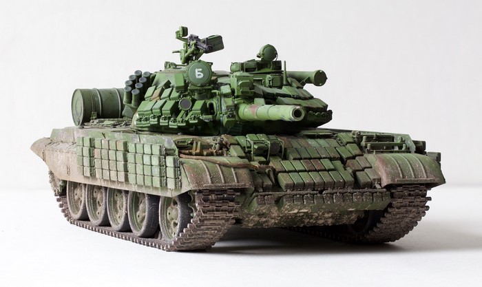 Model of a Russian T-55 AMV tank