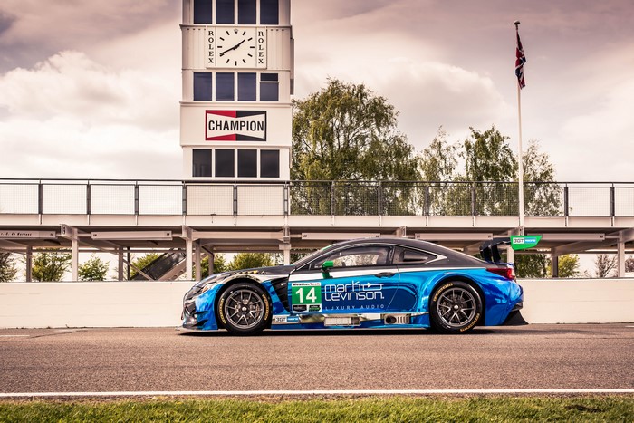 Lexus RC F GT3 race car with Rolex tower