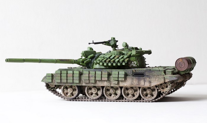Model of a T-55 AMV tank