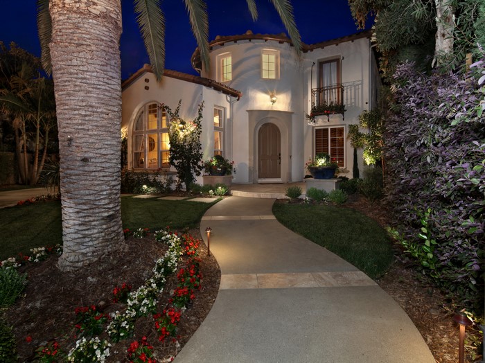 Mansion in San Clemente, California at Evening